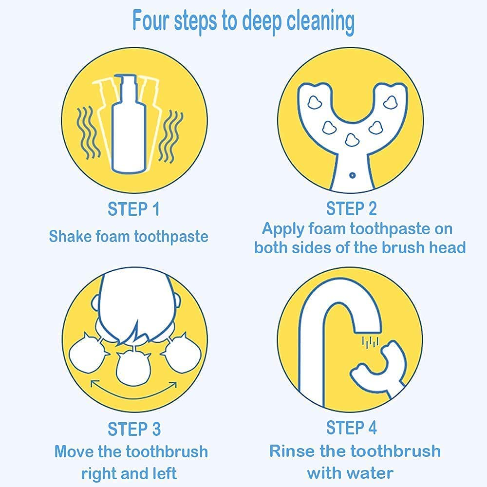 Baby Toothbrush Children's Teeth Cleaning Brush Kids U-Shaped Toothbrush