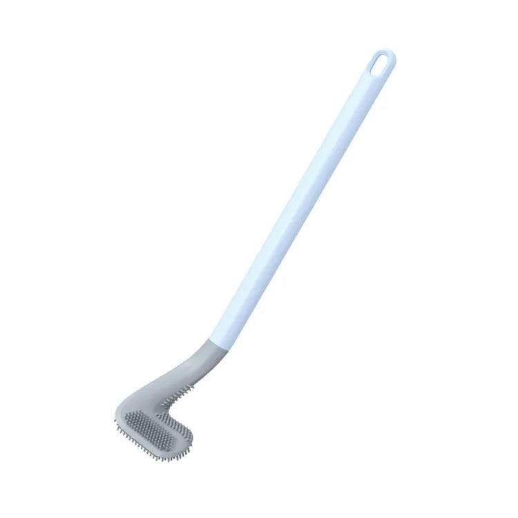 Toilet Brush with Flexible Silicone Bristles & Golf-Style Rubber Handl