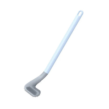 Toilet Brush with Flexible Silicone Bristles & Golf-Style Rubber Handl