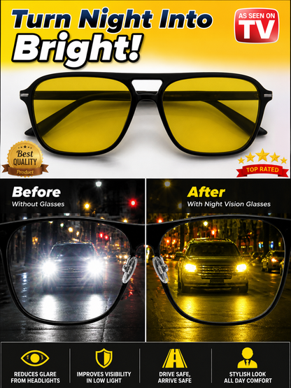 Night Vision Anti-Glare Driving Glasses