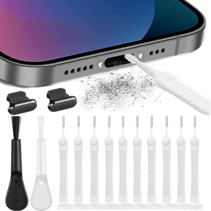 10 Pcs Mini Cleaning Brush Set – Shower Head, Phone Ports & Window Cleaning Brushes