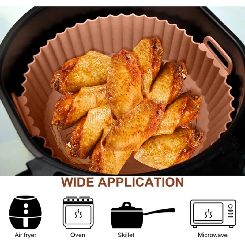 🧁 Pack of 2 Silicone Air Fryer Trays Reusable
